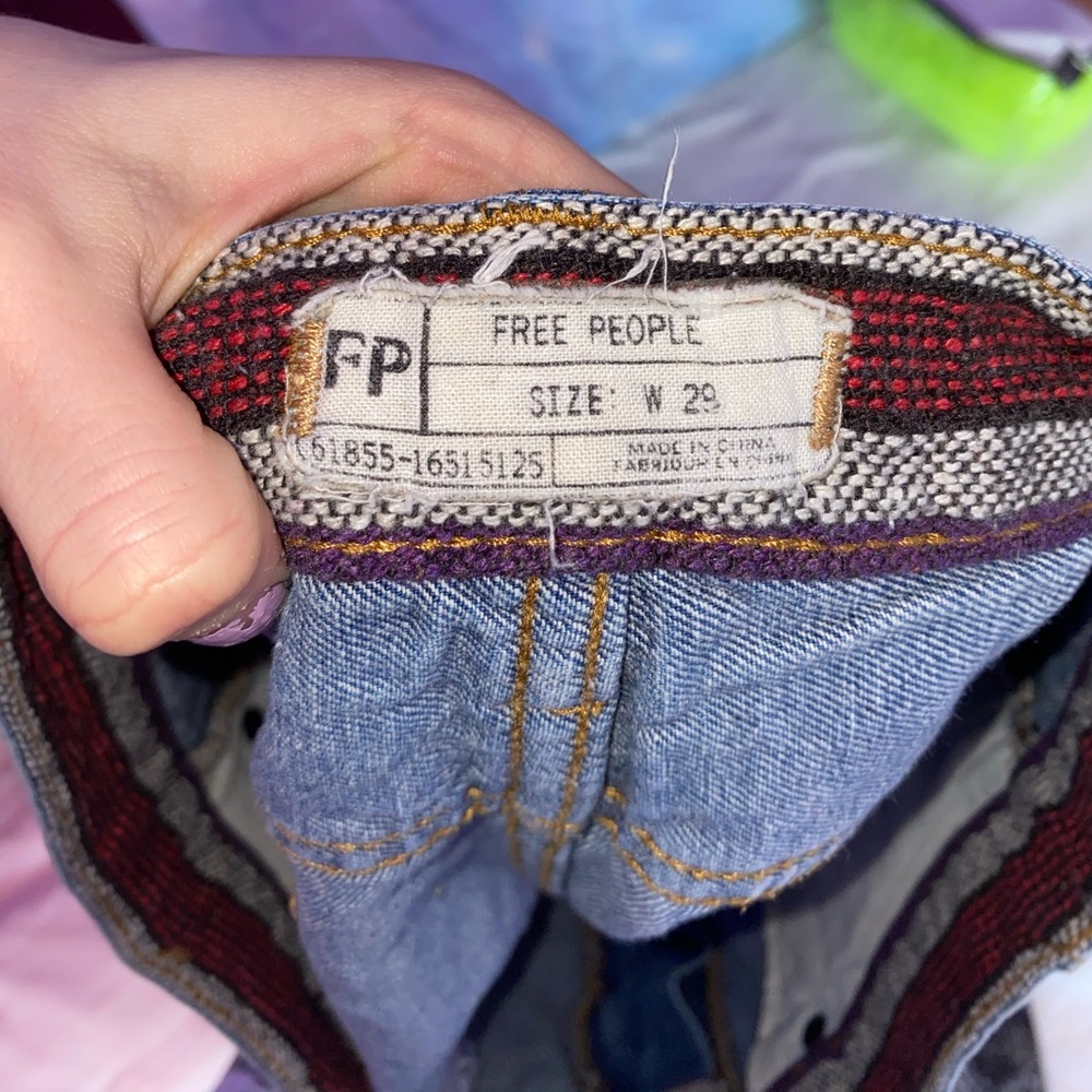 Free people colorful patterned jean shorts - Picture 6 of 6